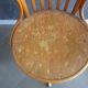 Fauteuil de bureau pivotant ancien en bois courbé