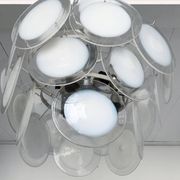 Rare Set of Two Murano Glass Sconces and One Pendant Chandelier by Gino Vistosi
