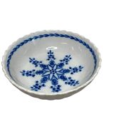 Rambervillers, old earthenware dish with blue decoration, 19th century