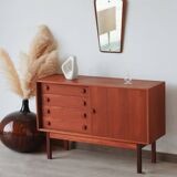 Vintage Scandinavian teak sideboard – Domino Mobler – 1960s