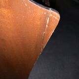 Newspaper holder vintage magazine year 60 mahogany brass