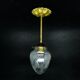 Brass and glass pendant lamp, 1890s