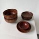 Antique walnut wooden bowls