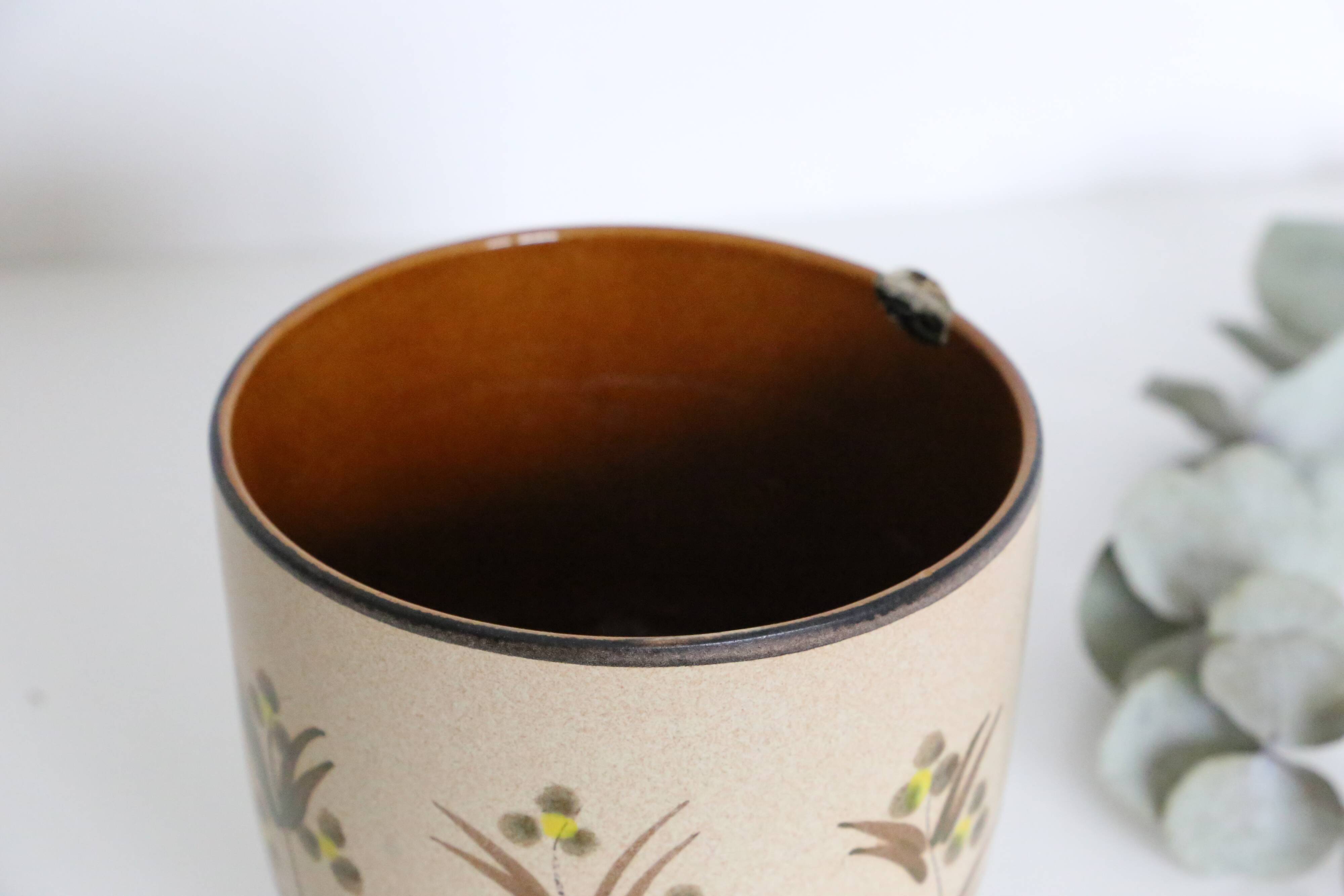 Antique ceramic pot cover, vintage