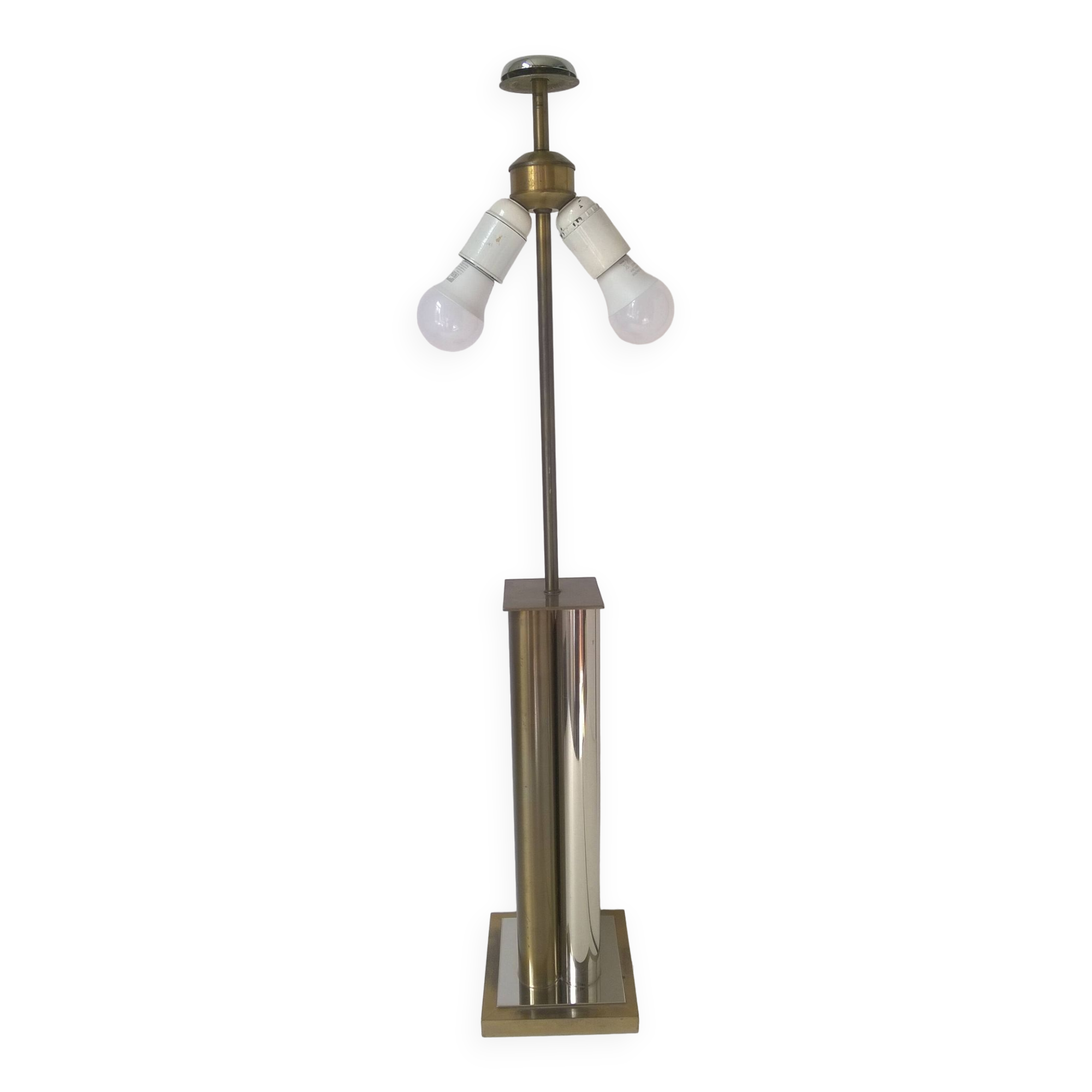 Sciolari style metal table lamp base 1970