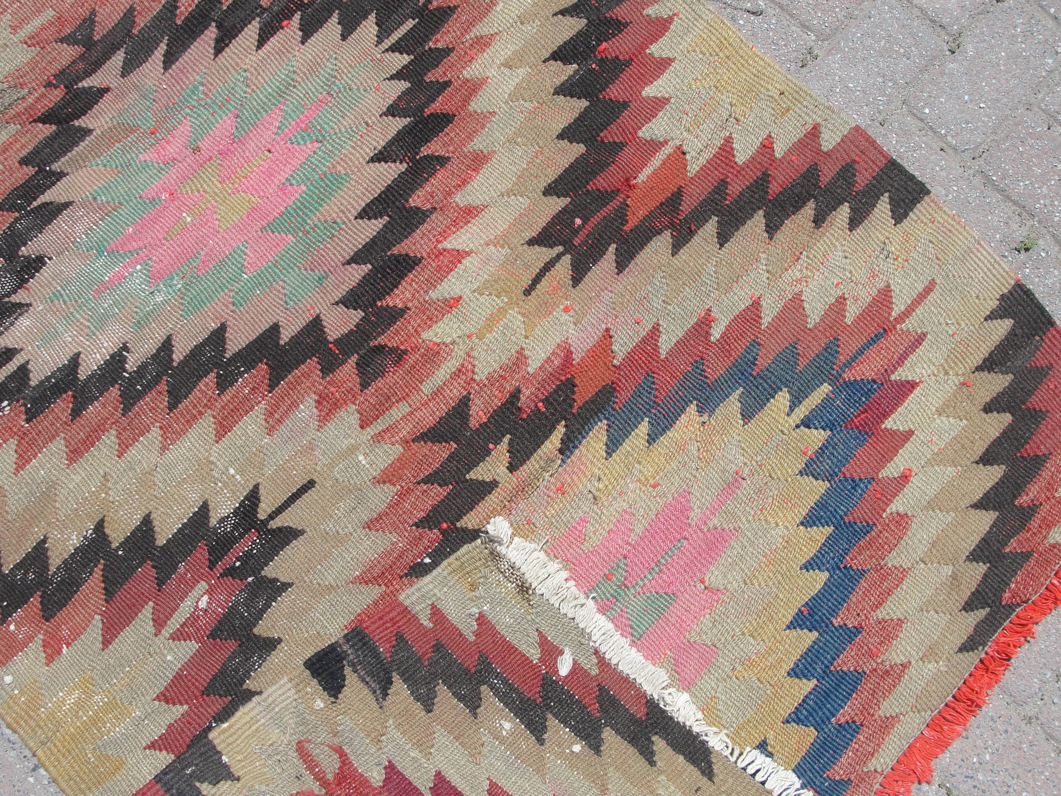 Handmade kilim rug runner