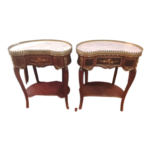 Paire de tables rognon