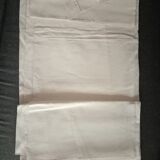 Old linen sheet embroidered monogram SS 320 X 230 cm