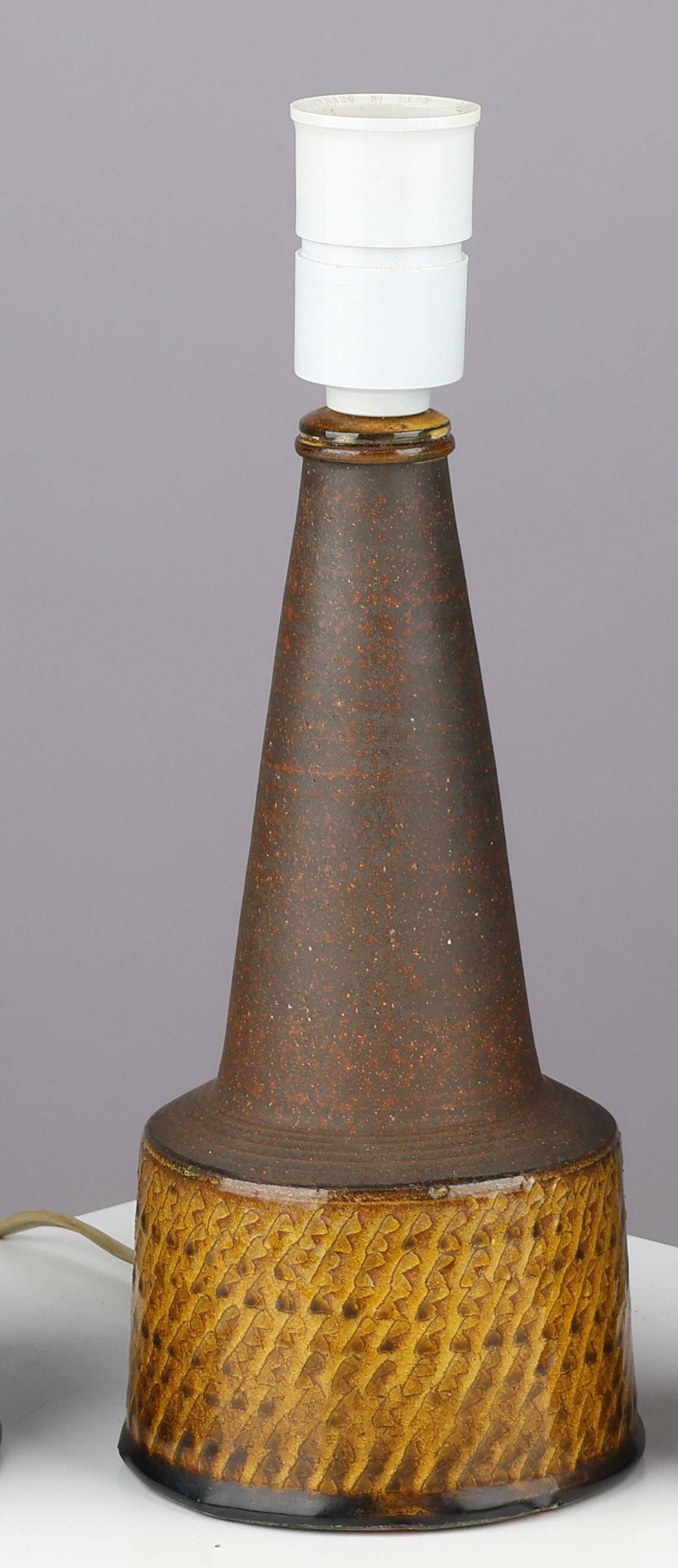 Nils Kahler table lamp in ceramic by Herman A. Kähler, Denmark, 1960 signed.