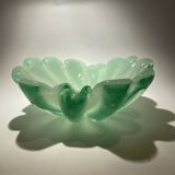 Sommerso ashtray lined with opaline green, Murano
