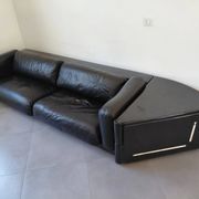 Cini Boeri - Gradual Lounge Sofa Black Leather Knoll/Gavina