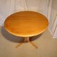 Expandable round table in Scandinavian blond teak Laurits M Larsen