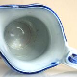 Carafe, antique jug, porcelain with stylised cobalt blue decorations, Art Deco.