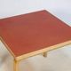 Alvar Aalto Model 81C Square Dining Table in Red Linoleum, Artek, 1970s