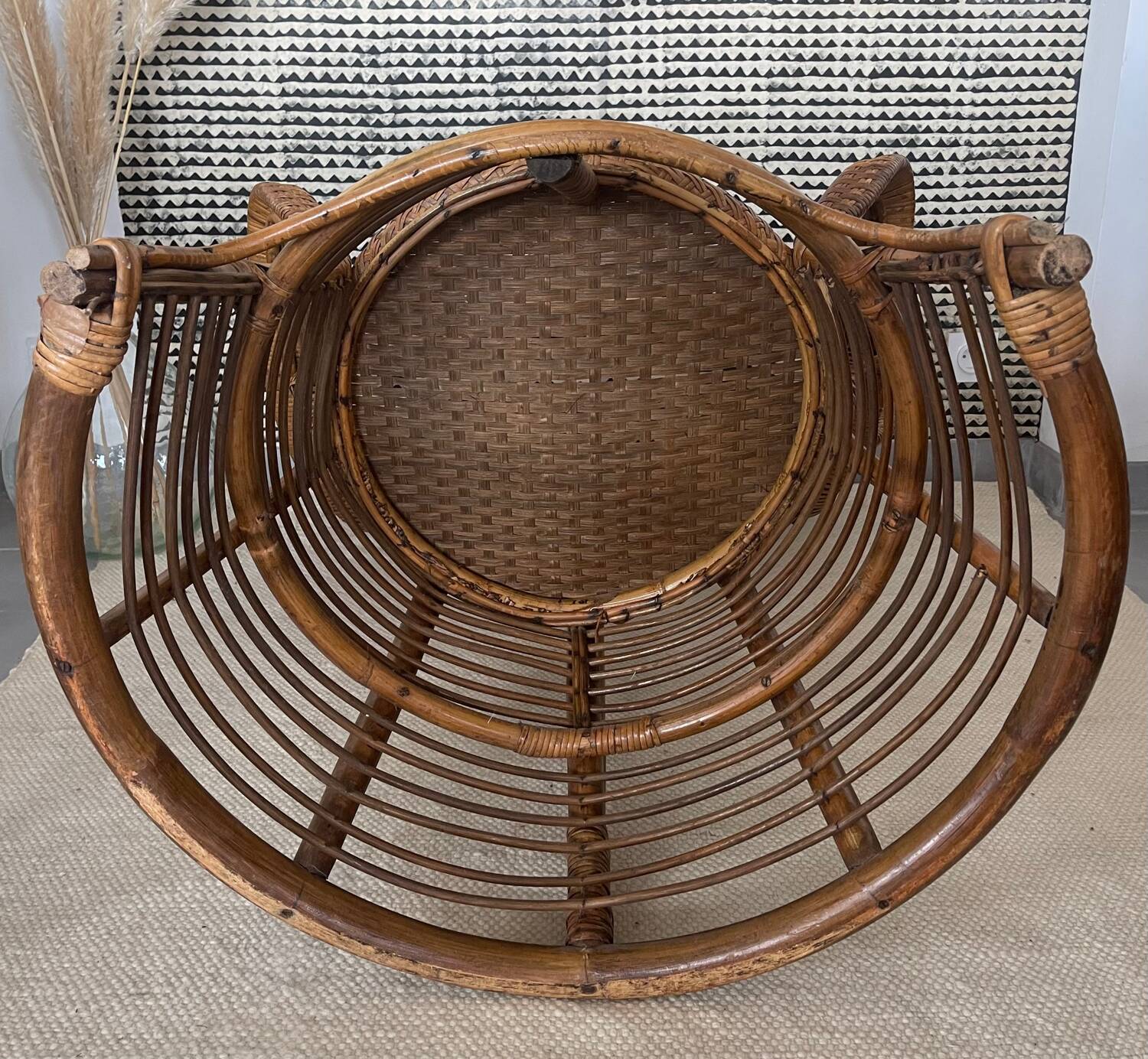 Rattan armchair 1960