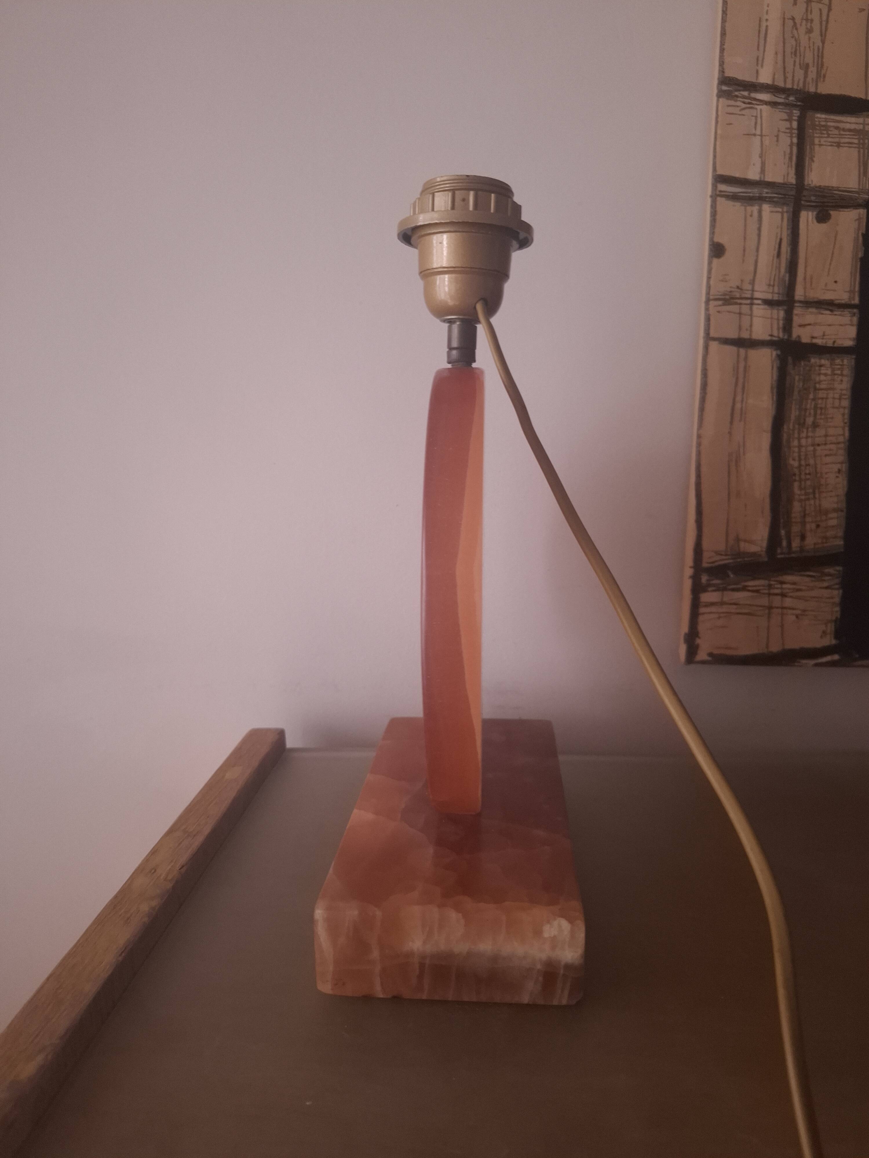 Pied de lampe en onyx, années 80