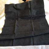 Small black grey linen tablecloth 74x103