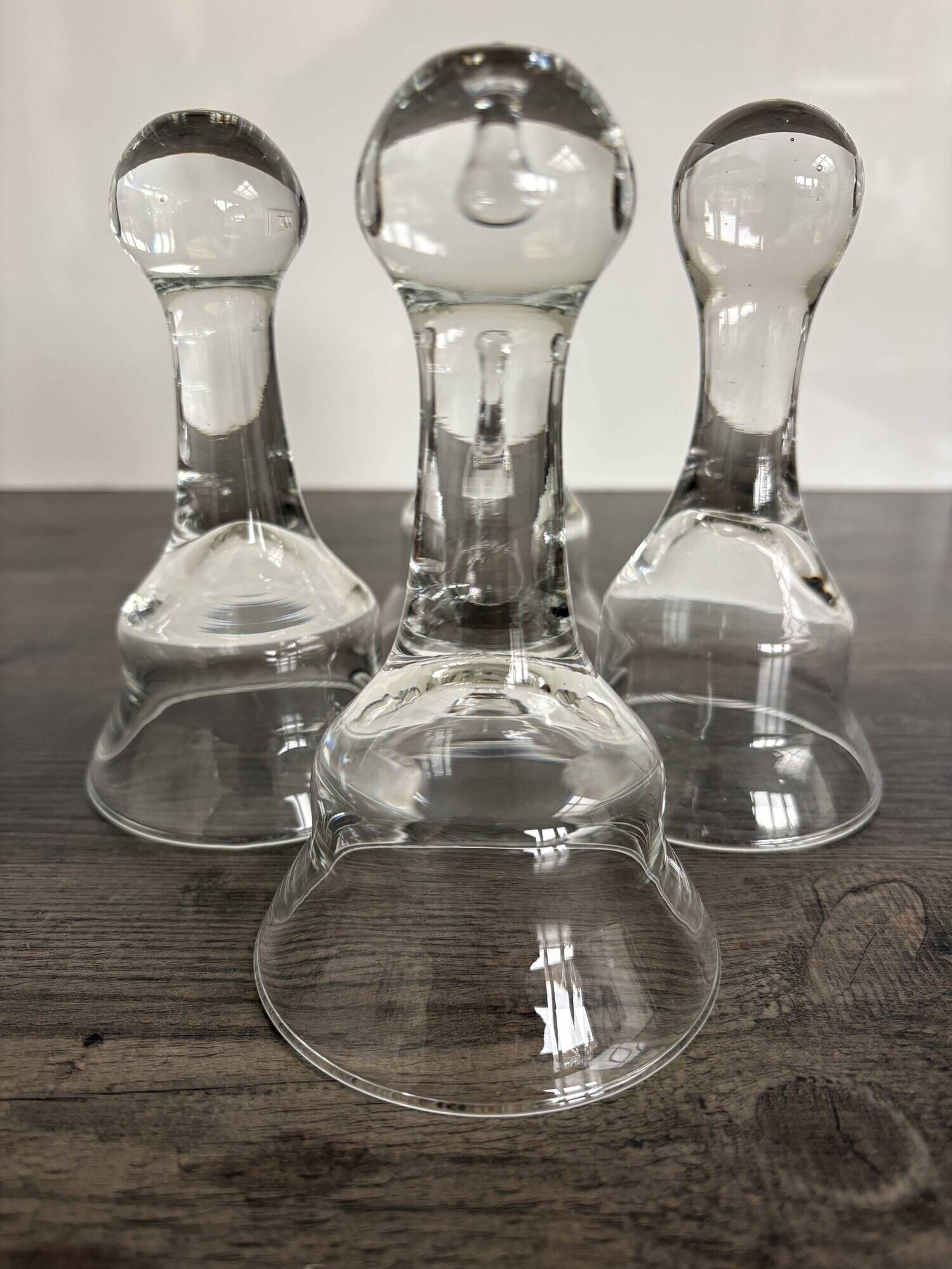 Set of 4 Glass Goblets or Glass Domes