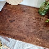 Antique solid wood farmhouse table 2 drawers
