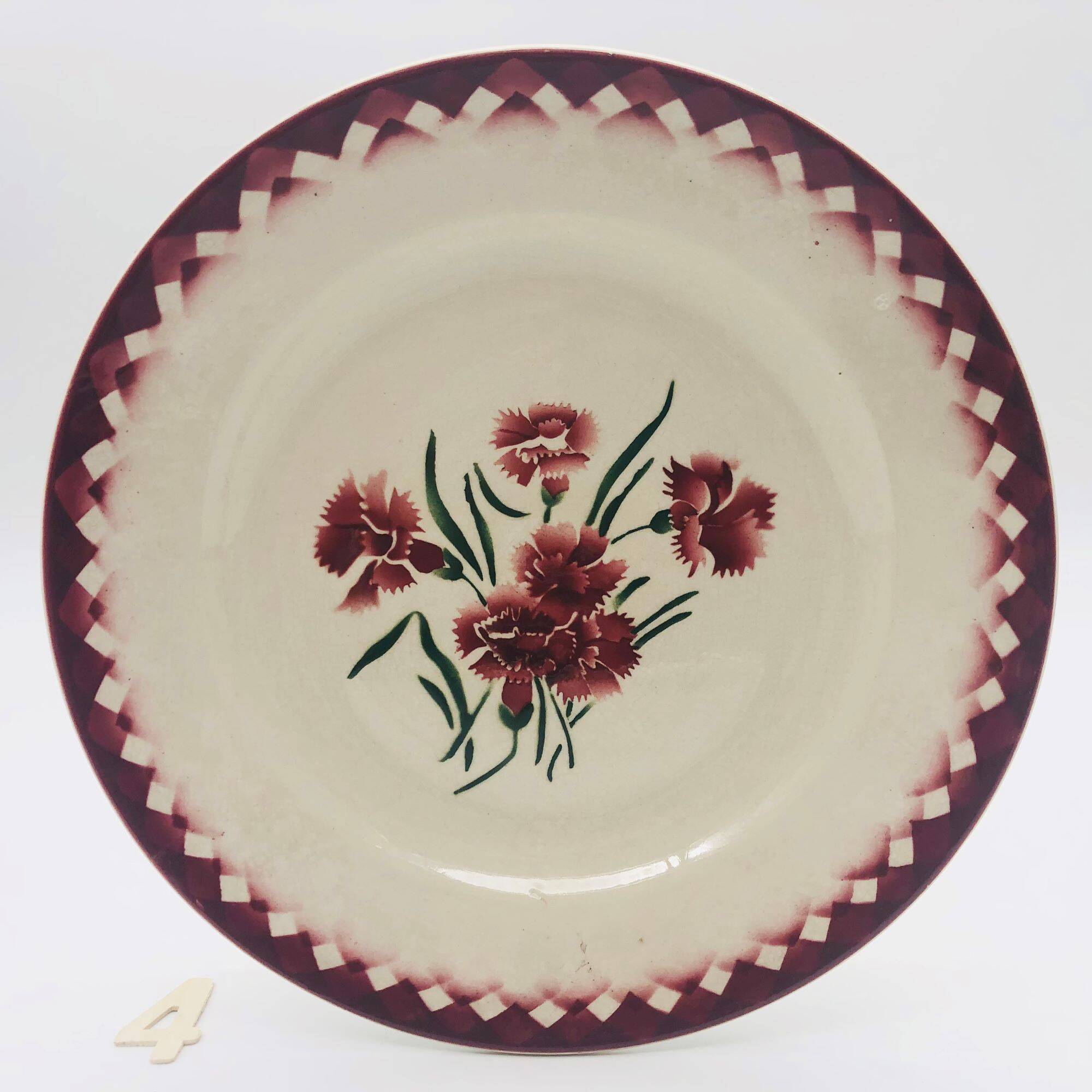 6 Sarreguemines flat plates “Mignardise” model