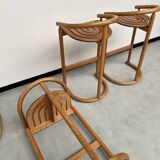 Set of 4 Allmimö stools in solid oak