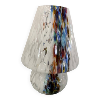 Lampe de table contemporaine en verre de Murano vénitien multicolore Millefiori Murrine