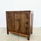 Small chest of drawers with 4 drawers — solid wood, Art Deco patterns, France 1950s