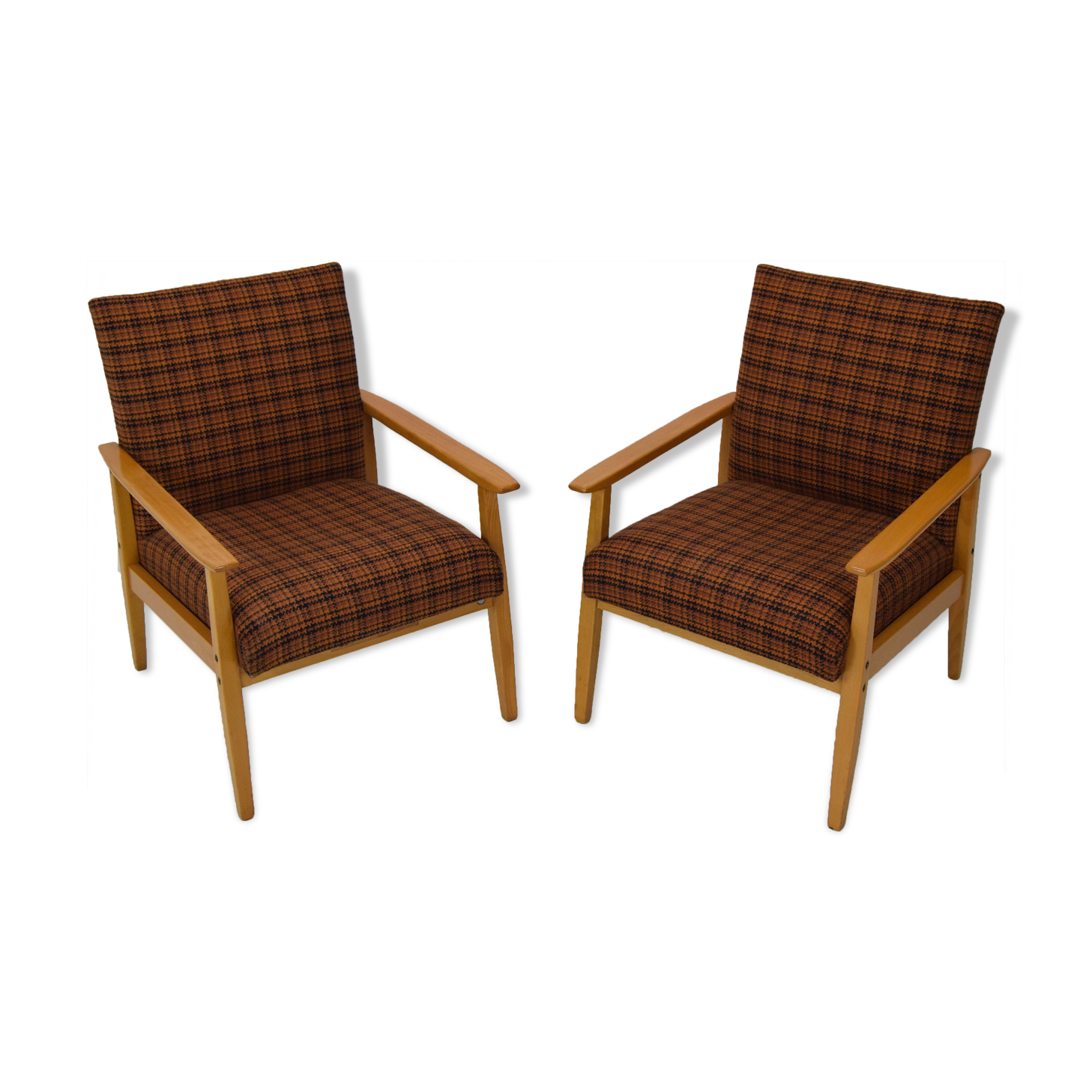 Pair of mid-century armchairs Ton,1975