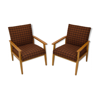 Pair of mid-century armchairs Ton,1975