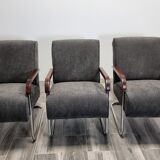 Tubular Armchairs by Anton Lorenz for Ton