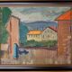 Swedish Modernism oil  landscape by I. Broberg