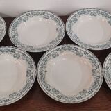 Set of 6 hollow plates terre de fer St-Amand