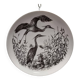 Vintage wall plate with herons