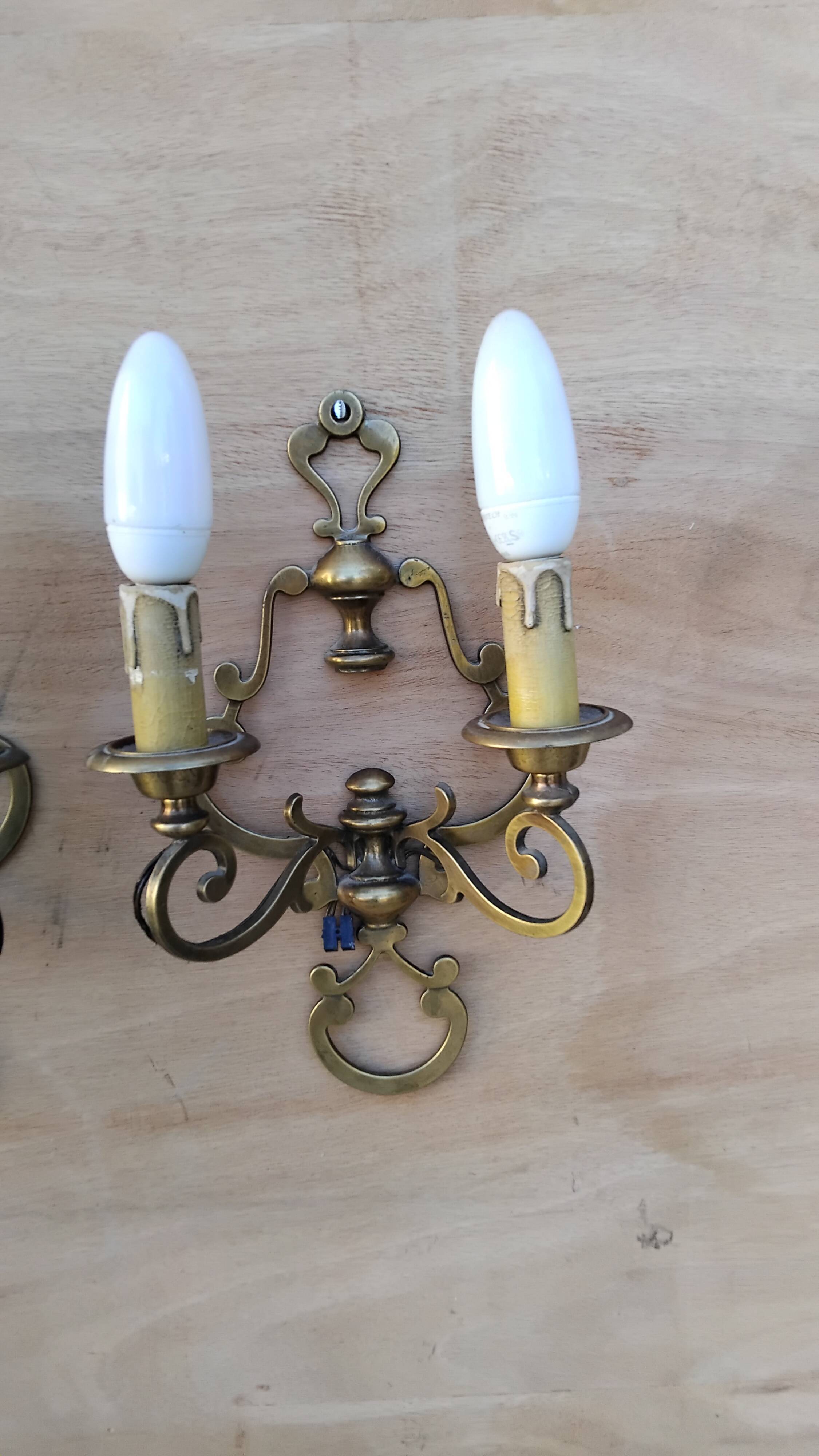 Paire d'applique bronze vintage