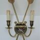 Paire appliques flèches croisées bronze Lucien Gau
