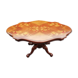 Coffee table with marquetry top