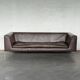B&B Italia sofa “Charles” Leather Sofa with Matching Ottoma