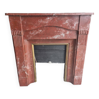 1950s marble fireplace mantel