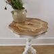 White/wood side table