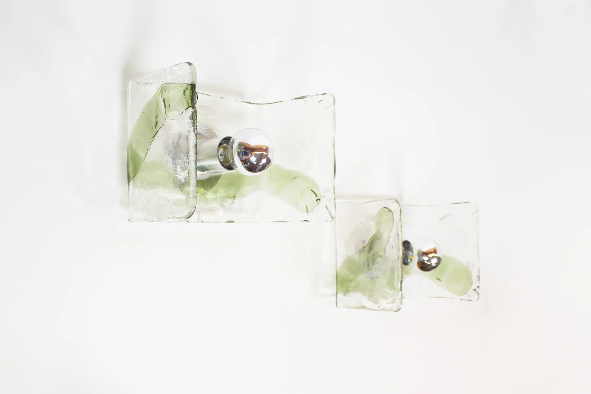 Pair of Murano glass wall lamps by Kalmar, Austria 1970s (2 pairs available)
