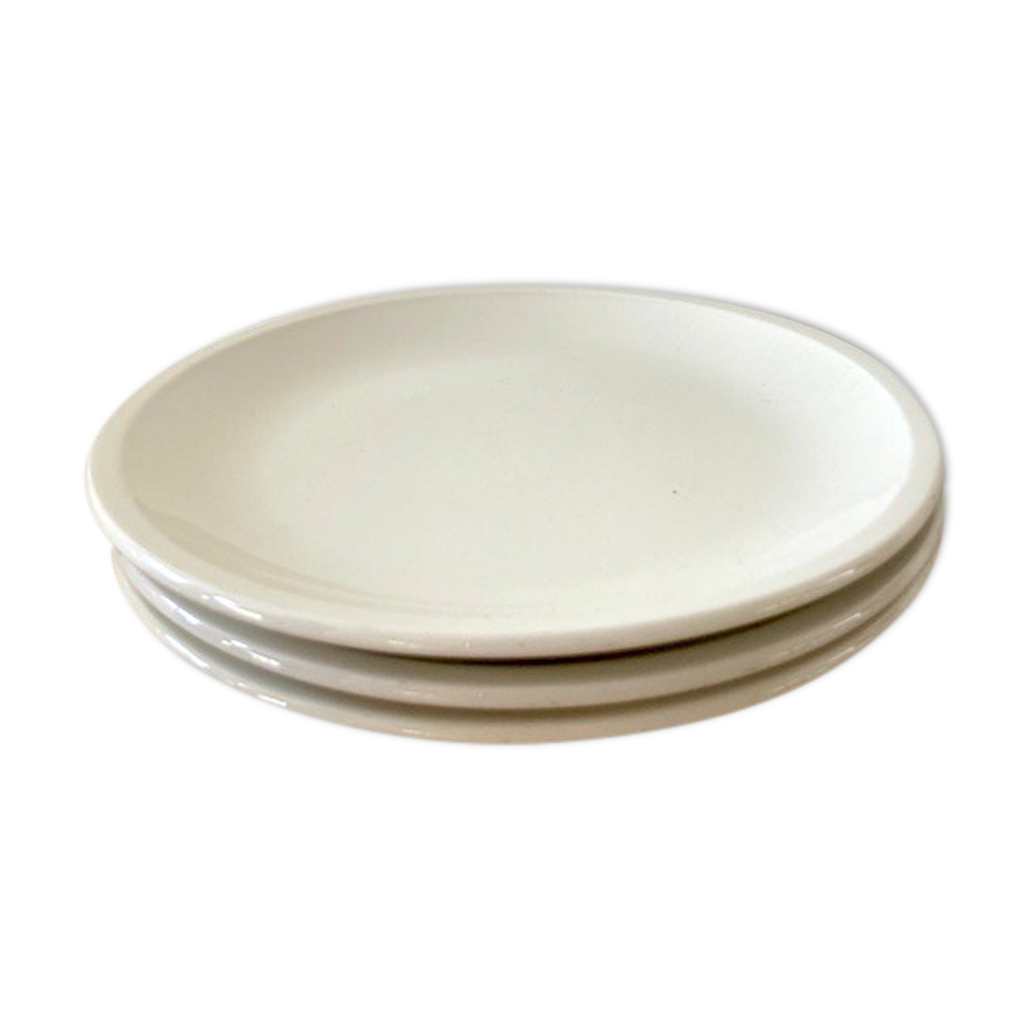 3 Flat beige plates Bauscher Weiden