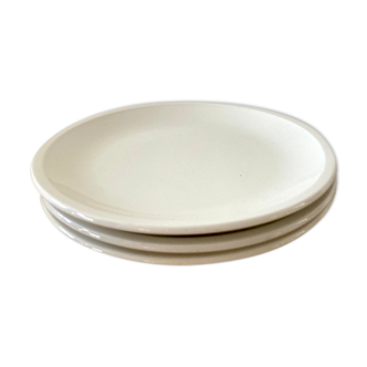 3 Flat beige plates Bauscher Weiden