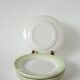 Set of 6 Tie & Dye green dessert plates, 1960