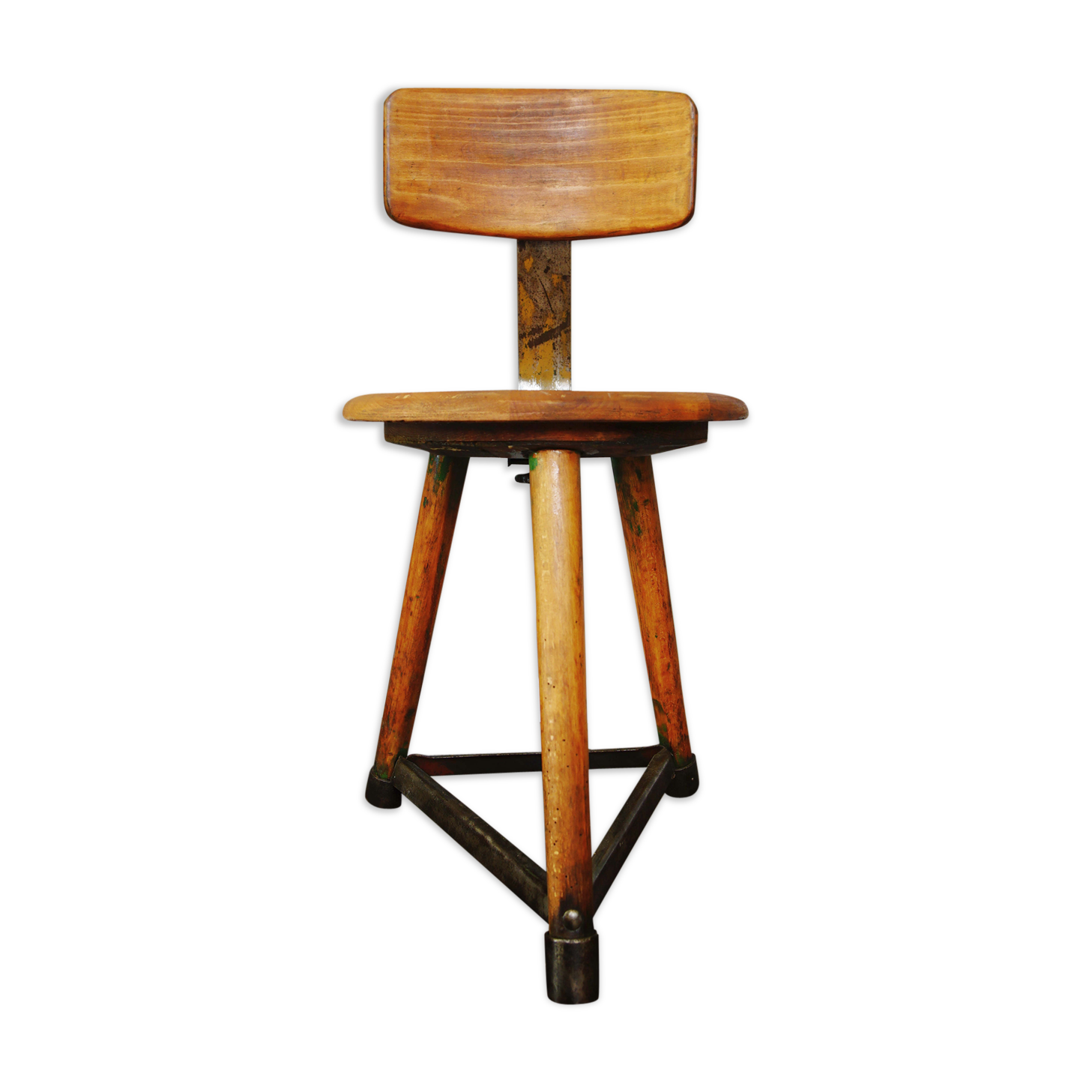 Workshop chair Ama elastic round with backrest (413)