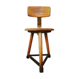 Workshop chair Ama elastic round with backrest (413)