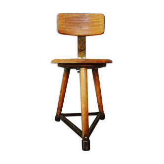 Workshop chair Ama elastic round with backrest (413)