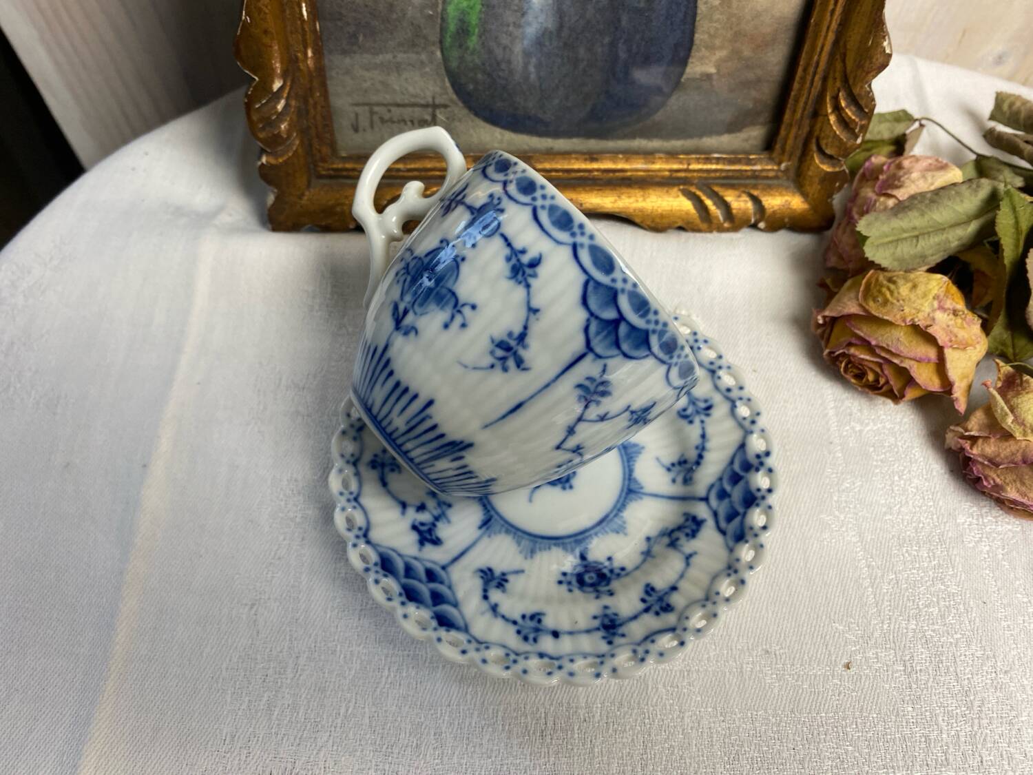 Royal Copenhagen Lace Cup and Saucer