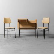 Console in legno 2 sedie in tessuto anni ’60 vintage modernariato