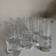 Set of 6 Scandinavian bubble foot vodka shots 1970