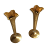 Pair of candlesticks Scandinavian style in the shape of lilies